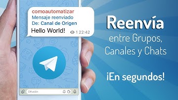 REENVIA mensajes automáticamente de canales y grupos de Telegram