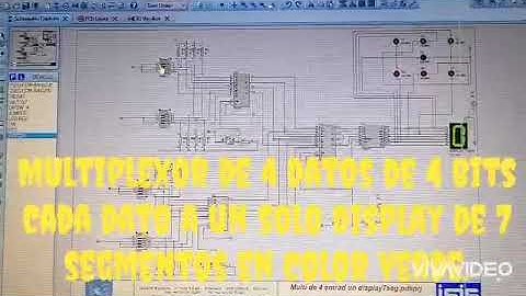 Multiplexor de 4 entradas de 4 bits a un solo display de 7 segmentos.