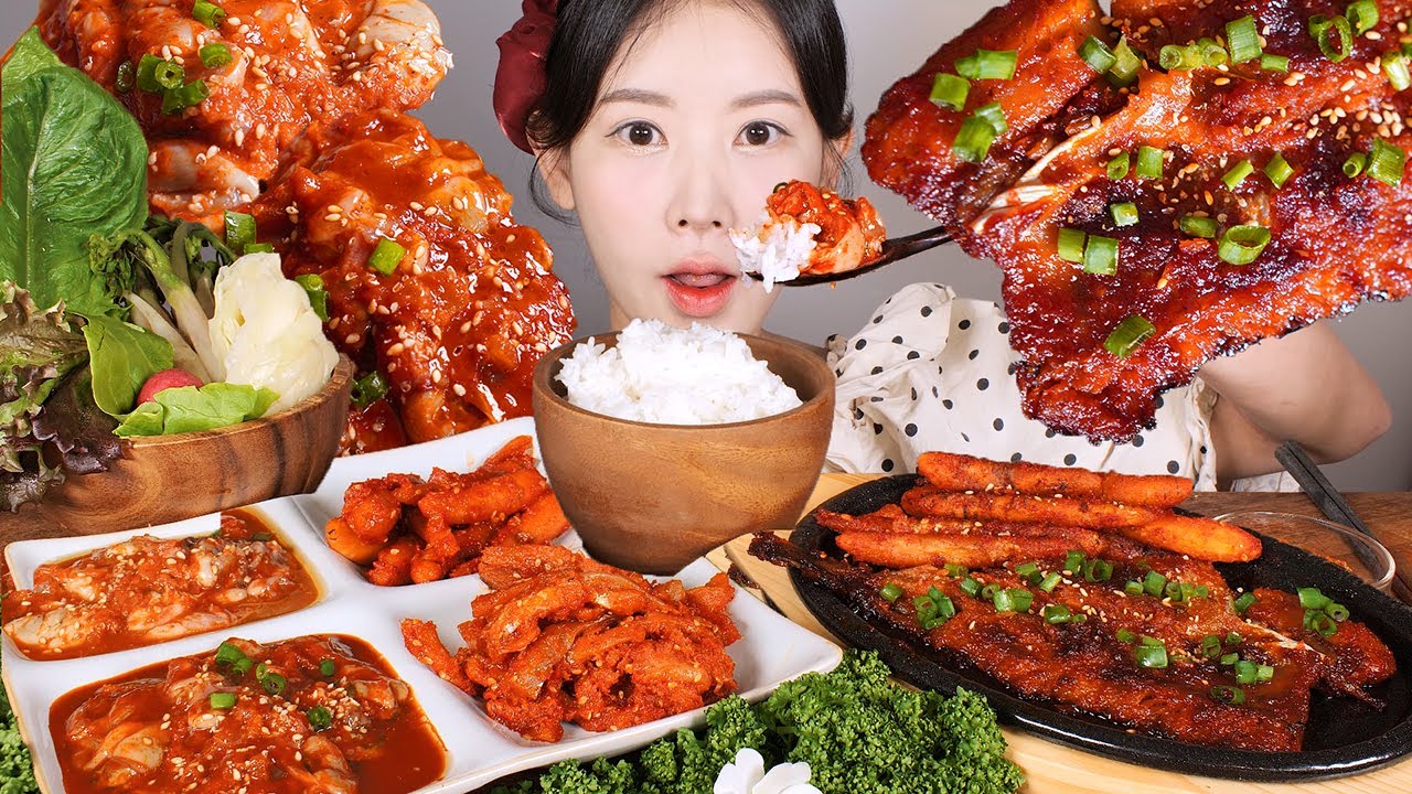 6첩반상🍚🥄 어리굴젓 양념굴젓 코다리구이 명태회무침 더덕무침 집밥 먹방 korean home food [eating show
