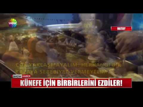 Künefe için birbirlerini ezdiler!