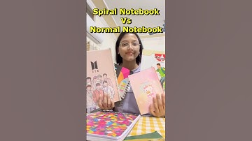 Spiral Notebook VS Normal Notebook✨🎀 #shortsindia #ytshortsindia #ytshortsvideo #compare #notebook