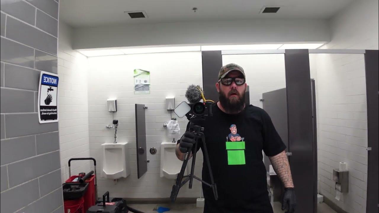 How to unclog a plugged urinal in a factory YouTube