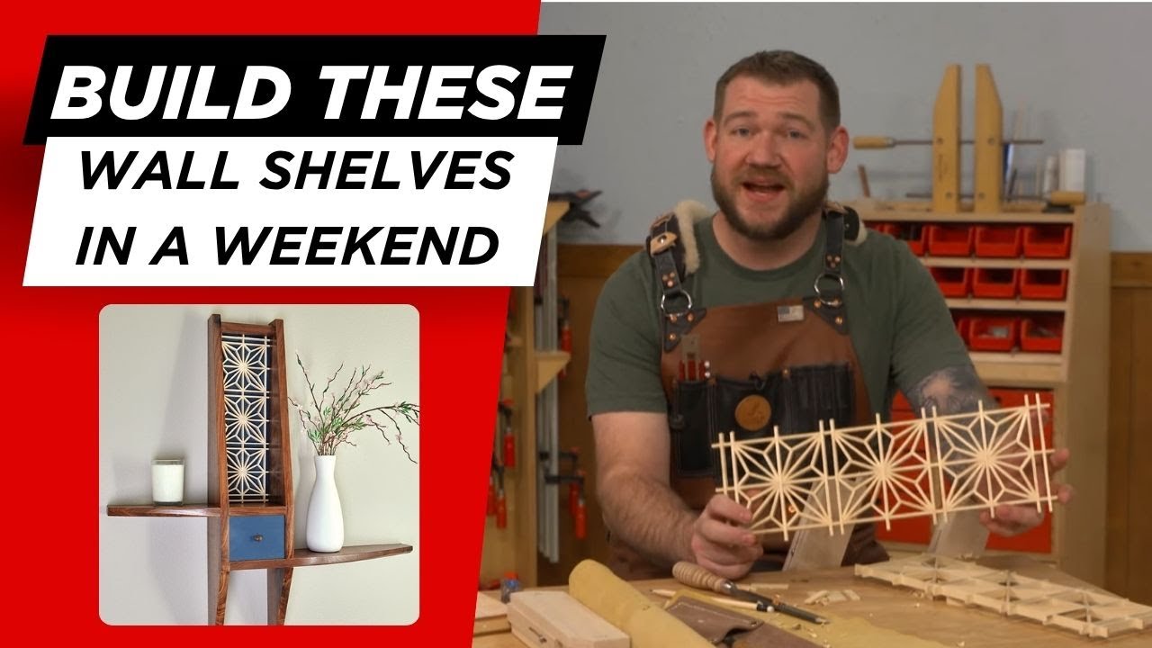 Weekend Woodworking: Build 2 Decorative Wall Shelves (Kumiko & Country Style)
