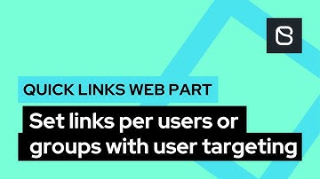 Set links per users or groups with user targeting | Quick Links Web Part