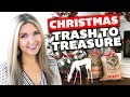 Christmas Trash to Treasure 🎄 Christmas Thrift Store Makeover 2019 🎄 Home Decor Ideas