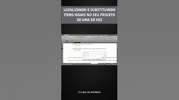 Localizar e substituir itens na planilha Excel