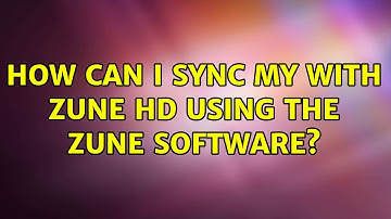 How can I sync my with Zune HD using the Zune software?