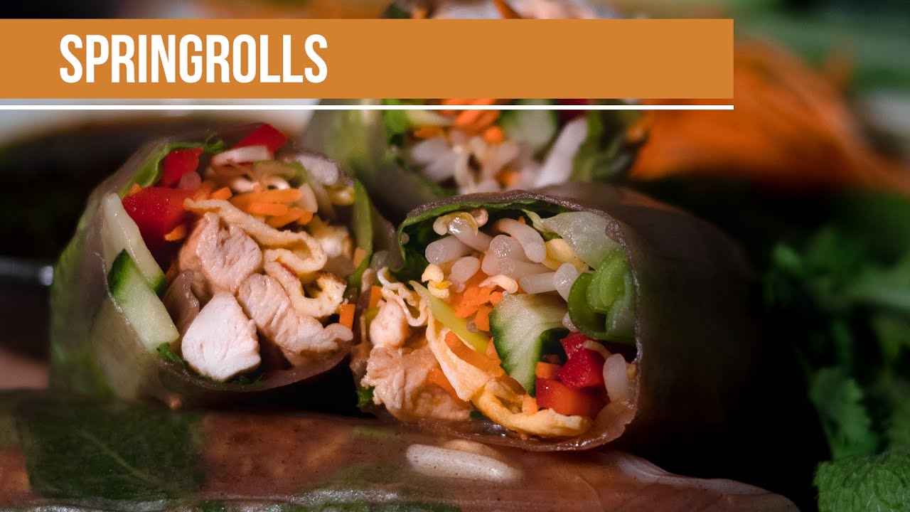 Springrolls Recept | Hoe maak je  springrolls? | Zalm, Kip en Ei vulling