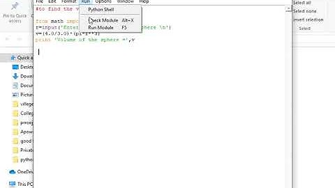 PYTHON Tutorial: #1.How to find the volume of the sphere.