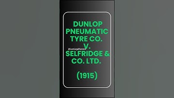Dunlop v. Selfridge (1915) - Privity of Contract Explained!