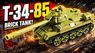 I Built a T-34-85 Tank Out of Bricks! | WANGE 4514 Review