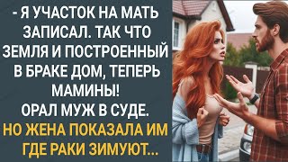 "Я участок на мать записал, так что земля и построенный в браке дом теперь мамины". Орал муж в суде.