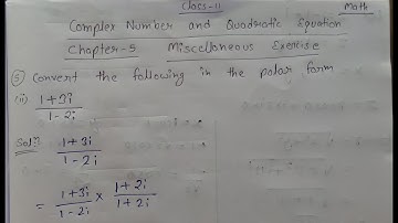 Convert the following in the polar form 1+3i/1-2i