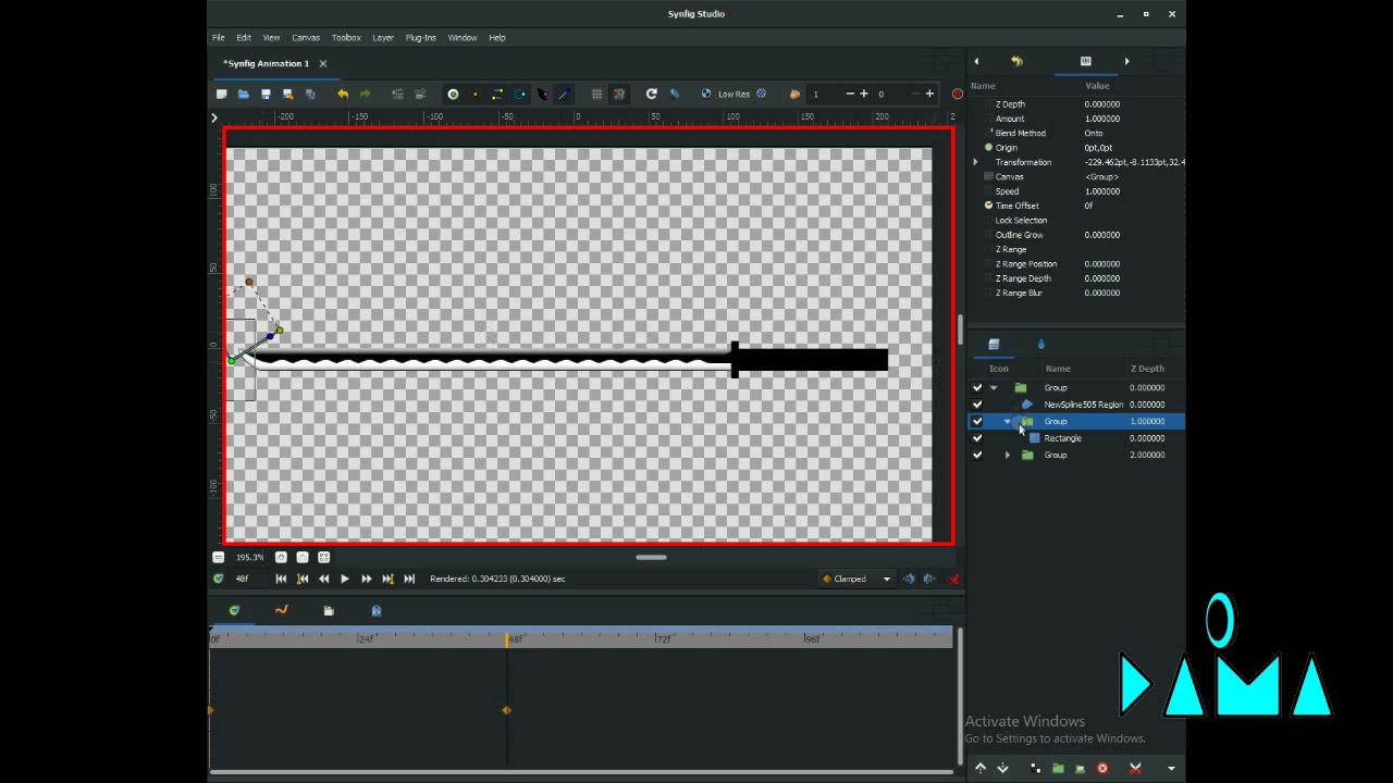 synfig studio tutorial glowing sword - YouTube