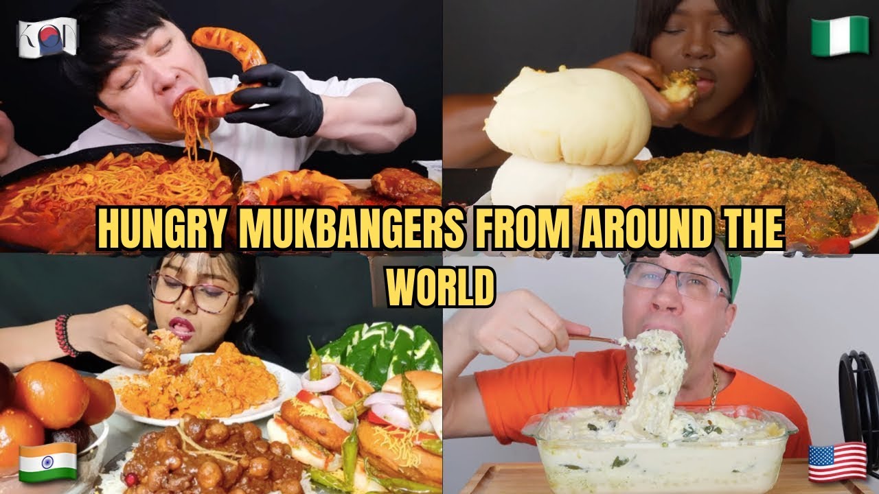 HUNGRY mukbangers from around the WORLD