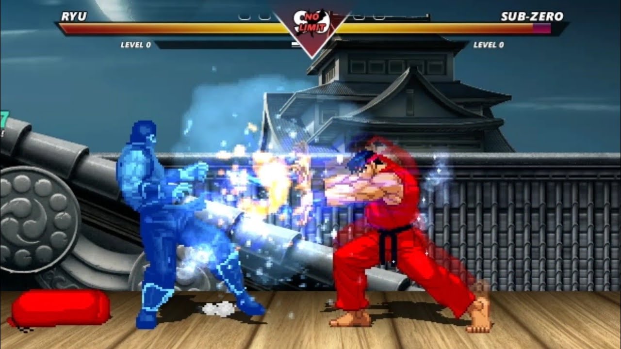 Sub Zero Vs Ryu RYU vs SUB-ZERO - Exciting High Level Fight! - YouTube