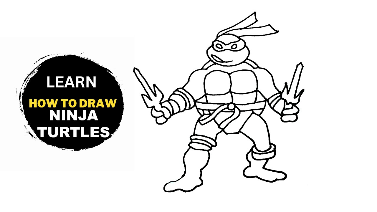 How To Draw Ninja Turtles Raphael Ninja Turtle Drawing Easy YouTube