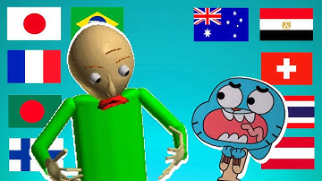 My name is Baldi Gumball the basics in different languages