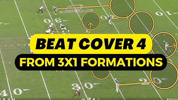 How To Beat Cover 4 (Spot Drop) From 3x1 Formations