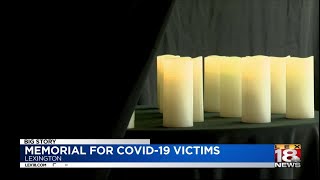 Memorial set up for Lexington's COVID-19 victims