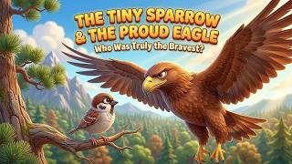 The Tiny Sparrow & The Proud Eagle | Who Was Truly the Bravest? 🐦🦅