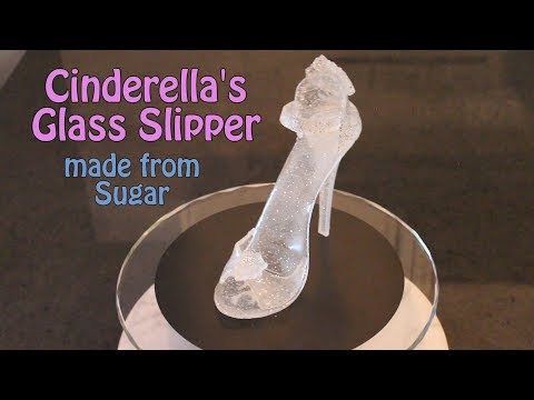 Isomalt Sugar Art - Cinderella Shoe Cake Topper 2017 - Cake Decorating