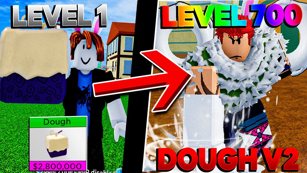 UPEI DO 1 AO 700 DE DOUGH V2 DESPERTADA NO BLOX FRUITS! UPDATE