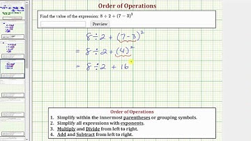 Evaluate an Expression Using the Order of Operations: a/b+(c-d)^2