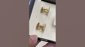Khuy măng sét (Cufflinks) hàng hiệu Giovanni Valentino mạ vàng nguyên hộp siêu sang