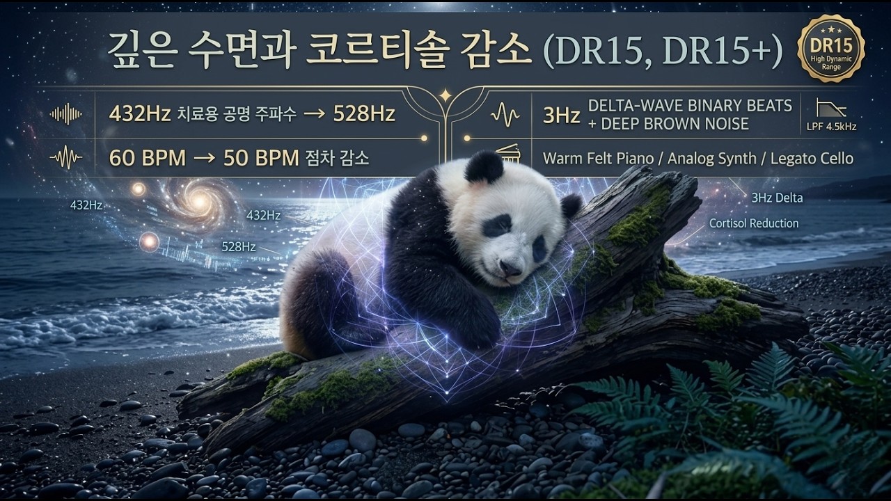 뇌과학 기반 수면 유도: 3Hz 바이너럴 비트 및 딥 브라운 노이즈 (DR15+) - YouTube
