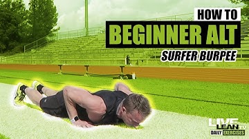 How To Do A BEGINNER ALTERNATING SURFER BURPEE | Exercise Demonstration Video and Guide
