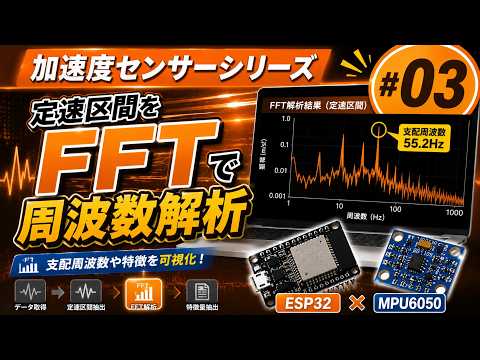 PythonでFFT解析｜振動データから周波数と回転数を見つける方法【加速度センサー#3】