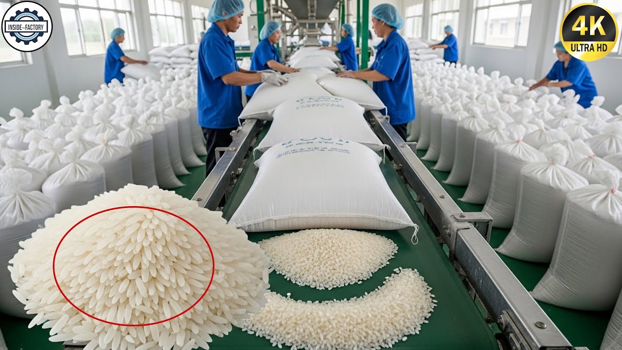 Inside the 500,000 LB Rice Factory in Vietnam: HYPNOTIC Raw Rice to Finished Products
