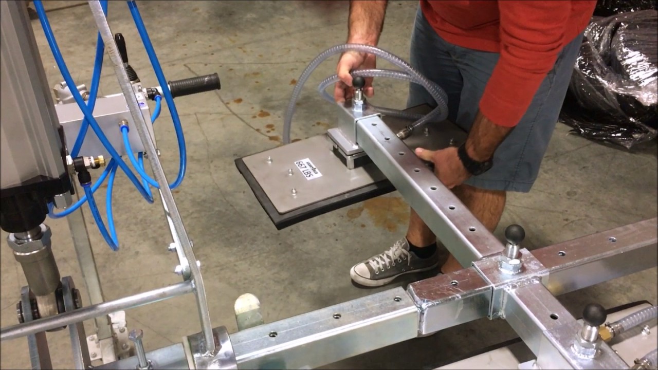 Weha A1500 Granite Stone Slab Venturi Vacuum Lifter Set Up