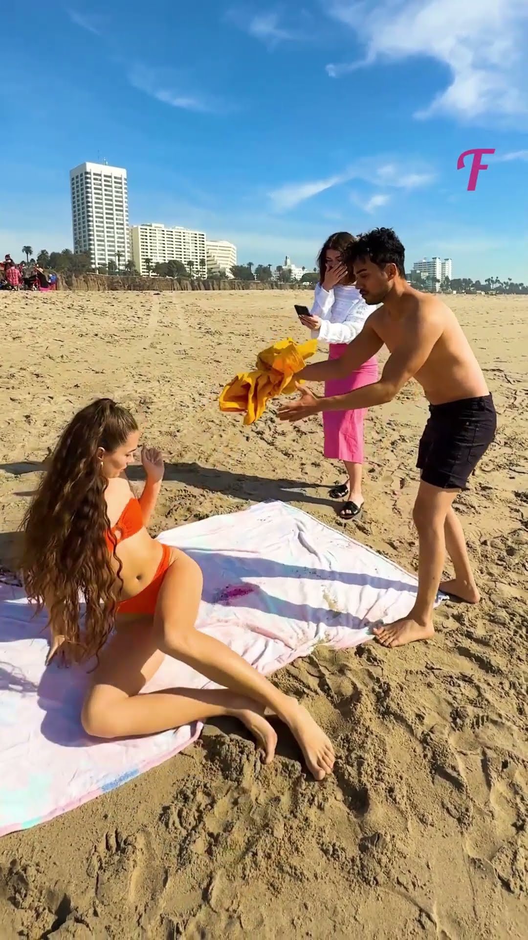 Guy's Awkward Beach Moment Turns Heroic #shorts
