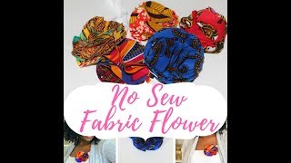 Fabric Flower - African Print Twist
