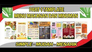 TUTORIAL PART 1 DESAIN MENU MAKANAN DAN MINUMAN - Coreldraw - #doubleyou22