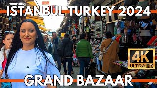 ISTANBUL TURKEY 2024 GRAND BAZAAR,FAKE MARKET FULL WALKING TOUR 4K ULTRA HD VIDEO 11 FEBRUARY