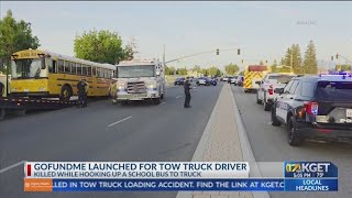 GoFundMe launched for tow truck driver who died while hooking school bus to truck
