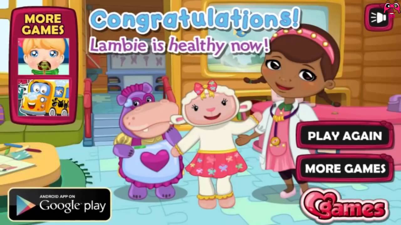 Doc McStuffins Fixing Lambie Game YouTube
