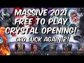 Massive 2021 Free To Play 5 & 6 Star Crystal Opening - CEO LUCK AGAIN! - Marvel Contest of Champions