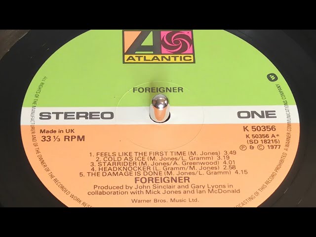Foreigner - Feels Like The First Time (1977 Vinyl LP) - YouTube