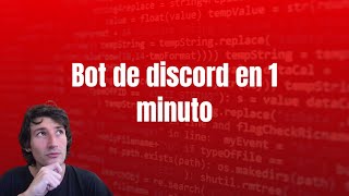 Crea tu Bot de Discord en 1 minuto | Primeros pasos en Python