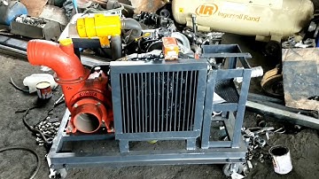 lắp bộ bơm nước văn thể 5  với bơm lùa Kubota . động cơ  mitshumitshi k3e LH 0913.948.706