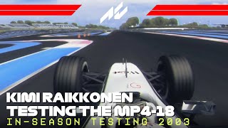 Testing the McLaren MP4-18 at Paul Ricard | 2003 In-Season Testing | #assettocorsa