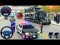 US Police Car Transporter Driving Simulator - Police Trailer Truck Driver 3D - Android GamePlay