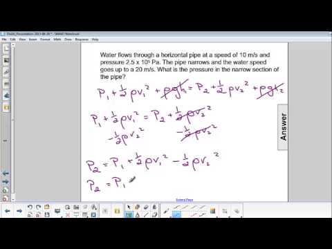 Fluids - Bernoulli's Principle Q24