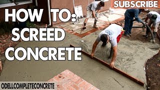 How to Screed Concrete