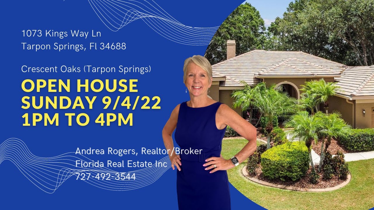 Crescent Oaks Home For Sale (Tarpon Springs, Fl) Open House - 9/4/22 From 1-4pm