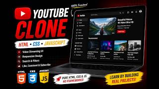 Built a YouTube Clone Using HTML, CSS & JavaScript 🚀